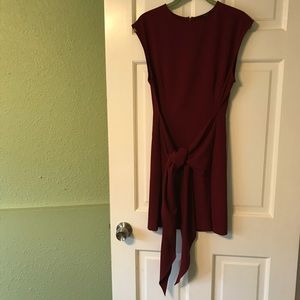 Maroon tie dress
